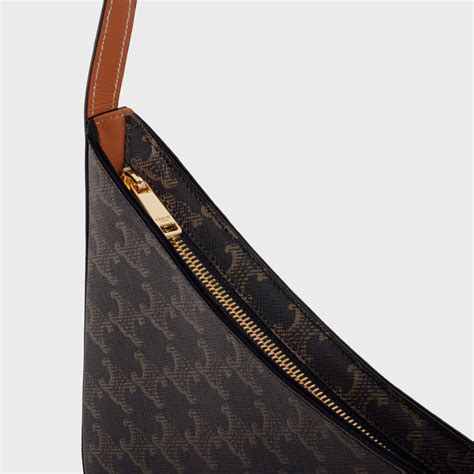 Women's Medium celine croque bag in triomphe canvas and .